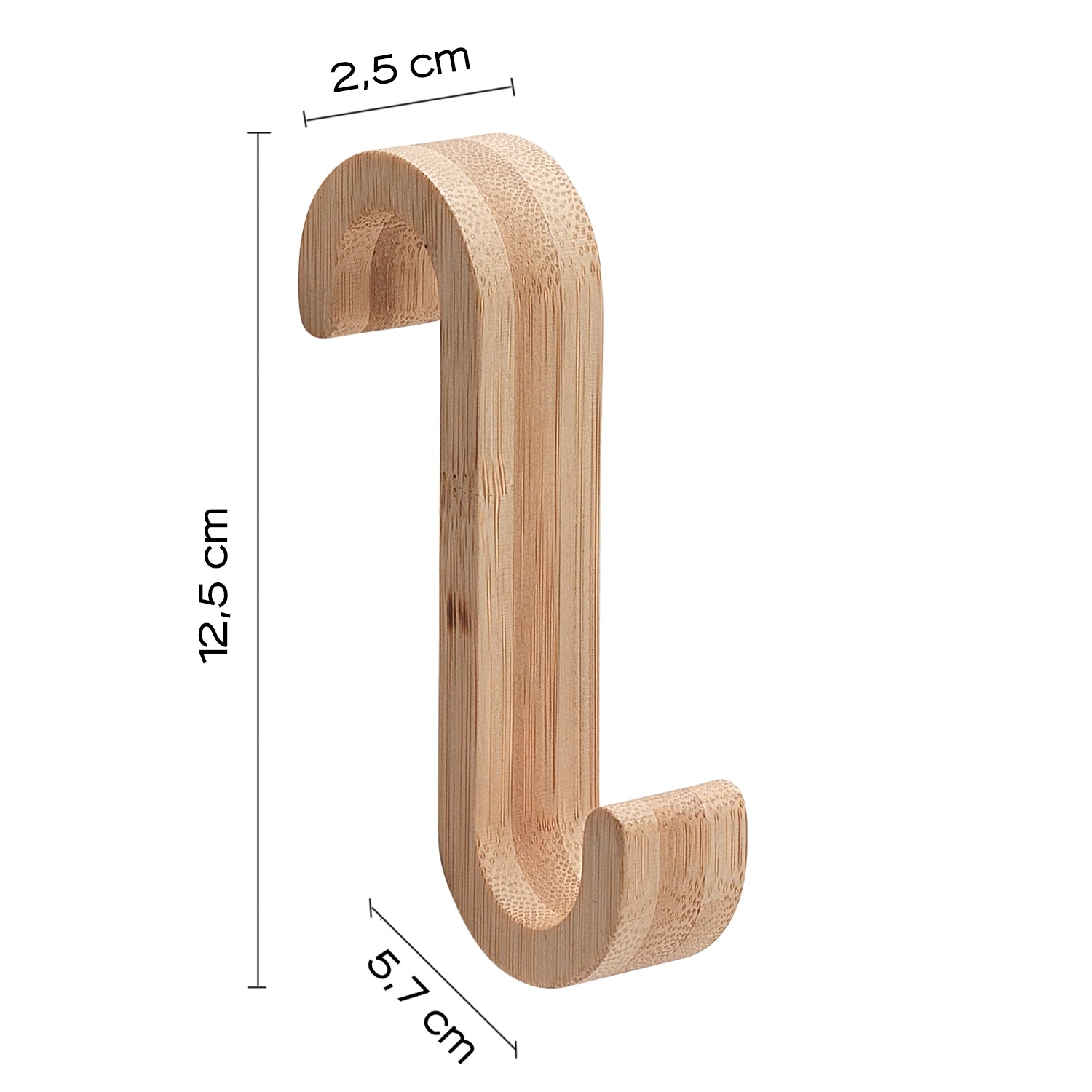 GANCIO APPENDIABITI MERLINO 3X6XH13CM BAMBU.