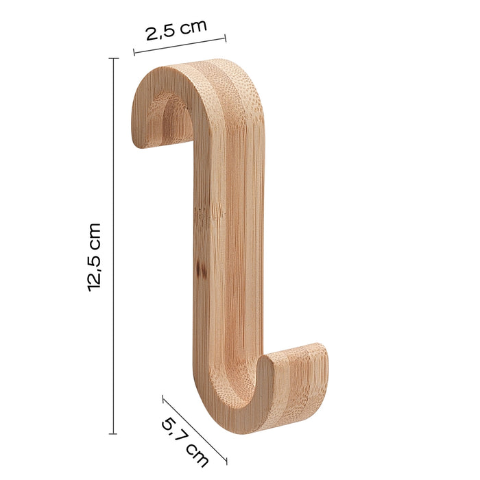 GANCIO APPENDIABITI MERLINO 3X6XH13CM BAMBU.