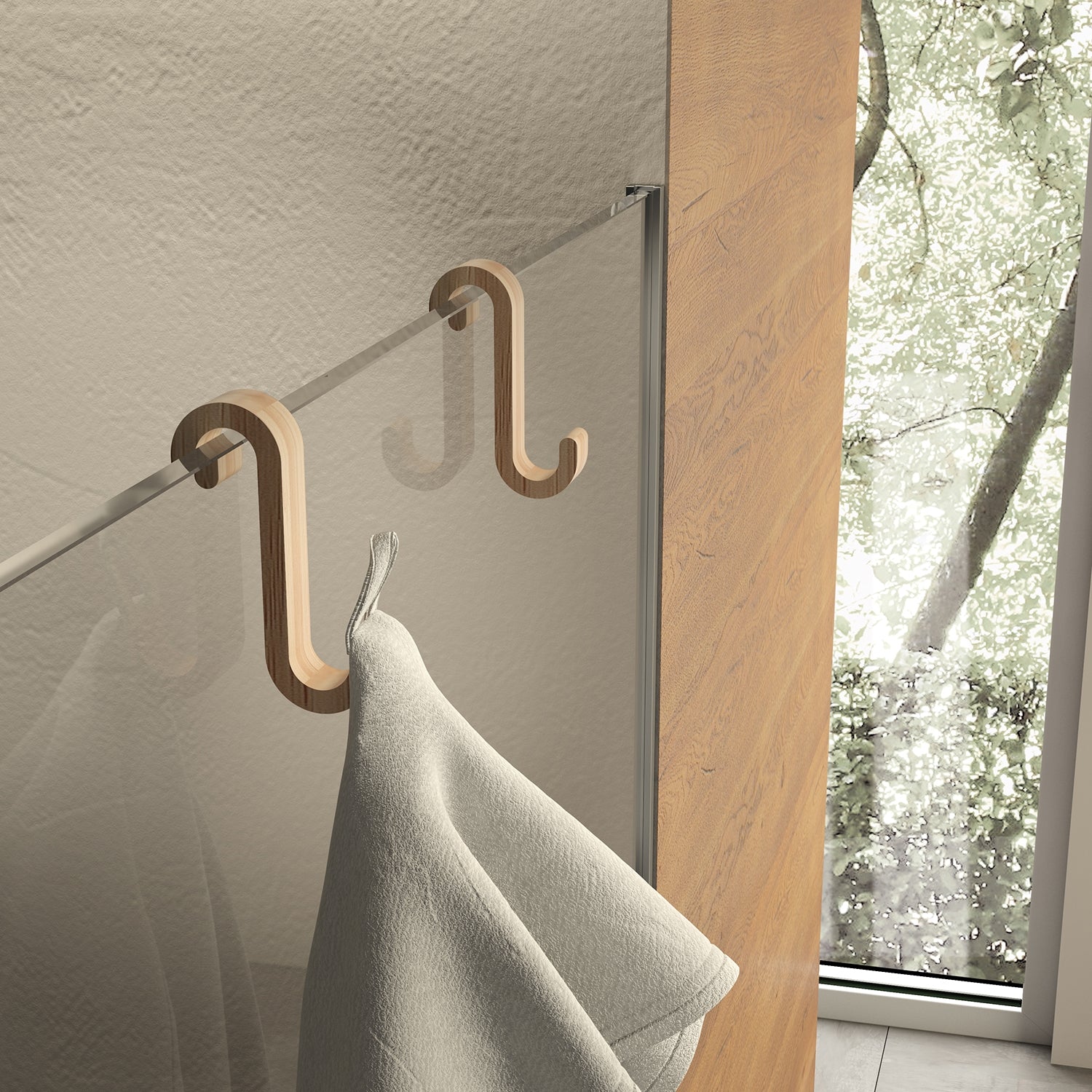 GANCIO APPENDIABITI MERLINO 3X6XH13CM BAMBU.