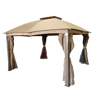 GAZEBO KHAKI 3,6X3,6M CON STRUTTURA CHAMPAGNE