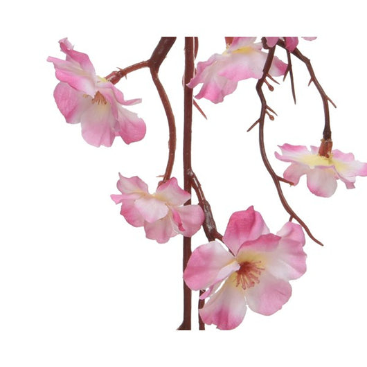 GHIRLANDA DI FIORI DI PESCO ROSA TENUE 15X185CM