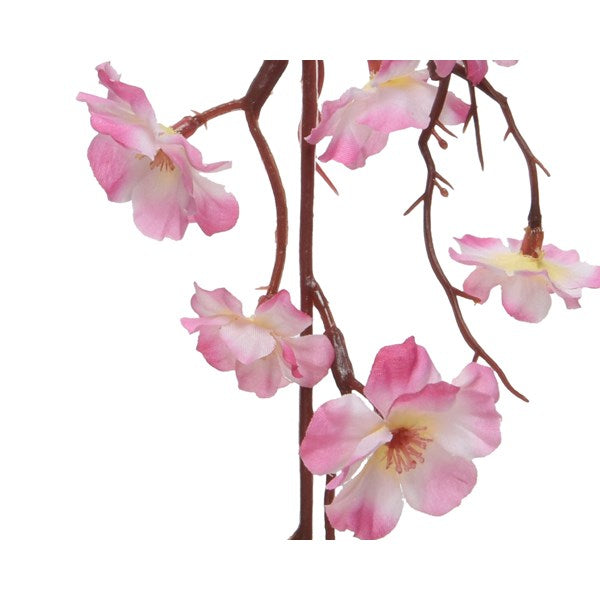 GHIRLANDA DI FIORI DI PESCO ROSA TENUE 15X185CM