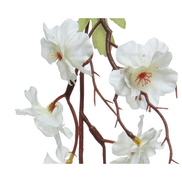 GHIRLANDA DI FIORI DI PESCO BIANCHI 15X185CM