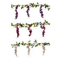 GHIRLANDA GLICINE CON 70 LED BIANCO BIANCO CALDO IP44 PER INTERNO ED ESTERNO MT.1,8