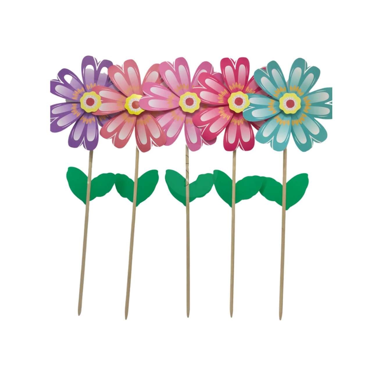 GIRANDOLA D.36XH96CM FORMA FIORE IN 5 COLORI