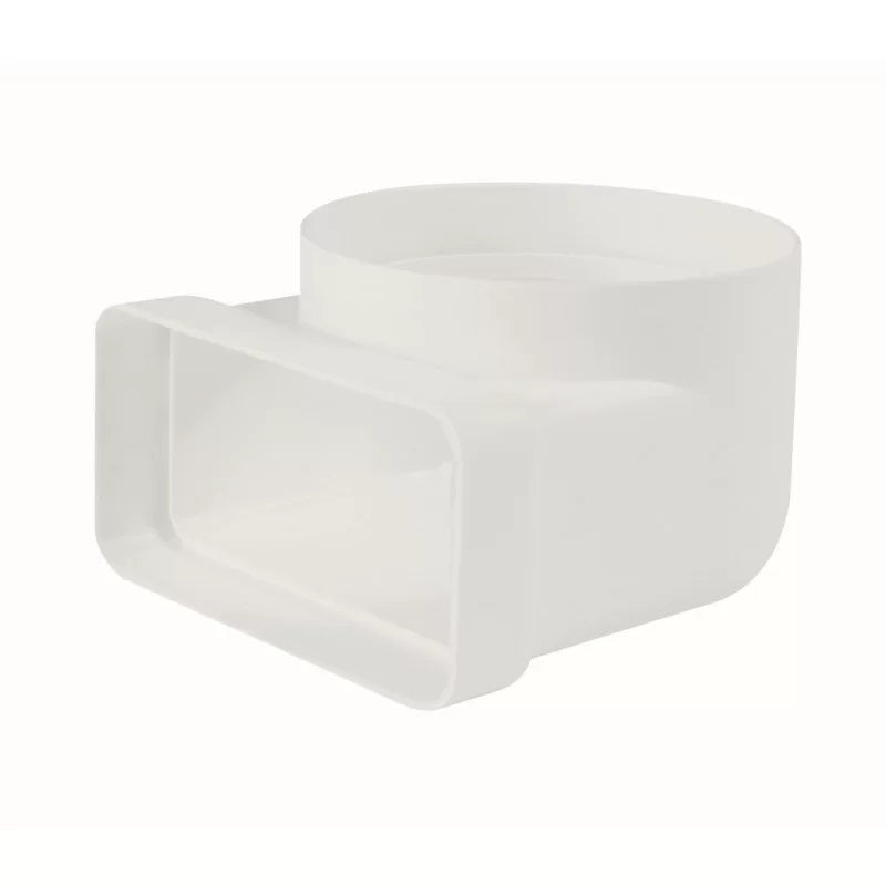 GOMITO 90° RETTANG. CIRCOLARE D. 100-55X110 BIANC