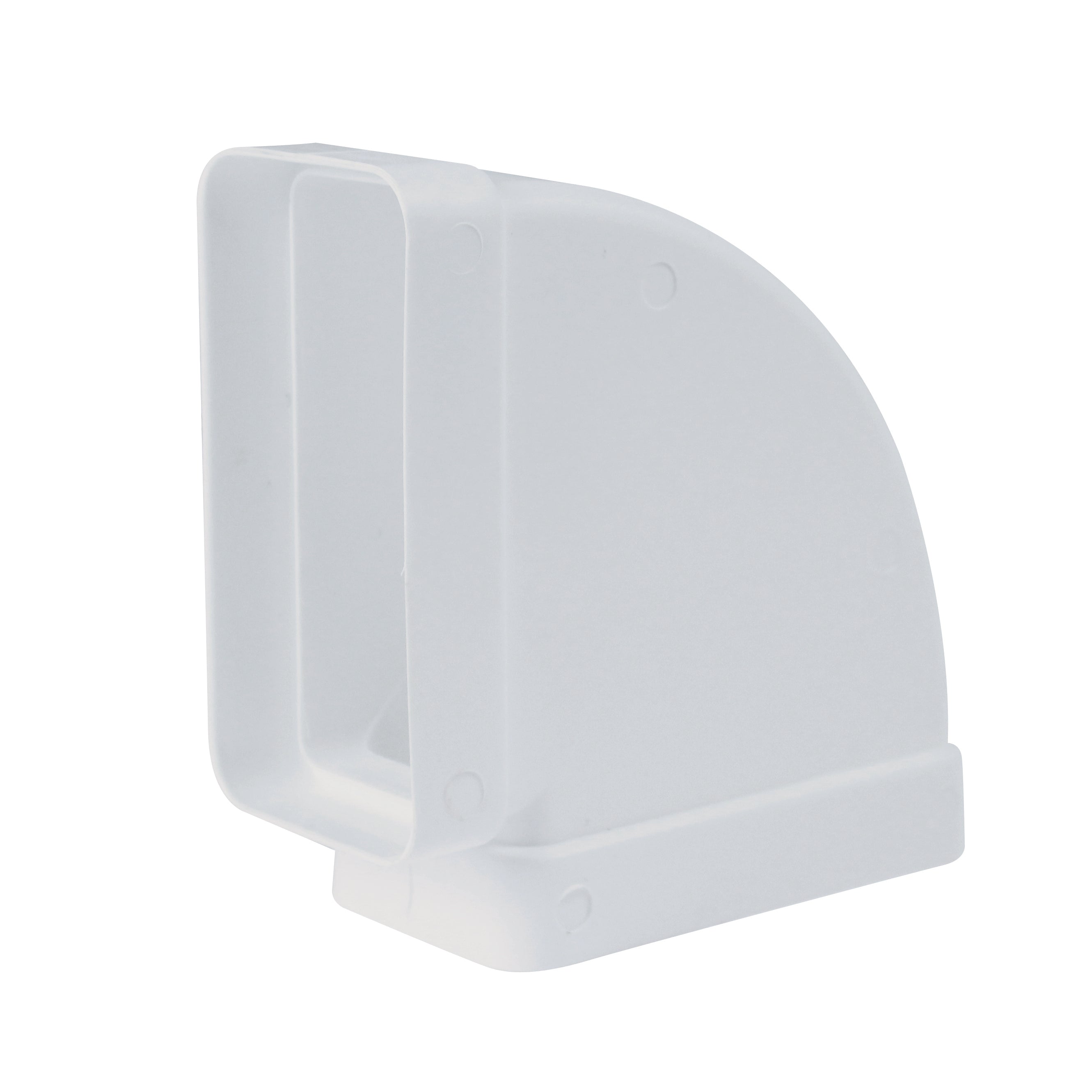 GOMITO 90° RETTANGOLARE VERT. 55X110MM BIANCO PER