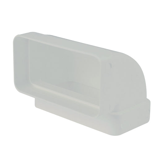 GOMITO 90° RETTANGOLARE ORIZZ. 55X110MM BIANCO PE