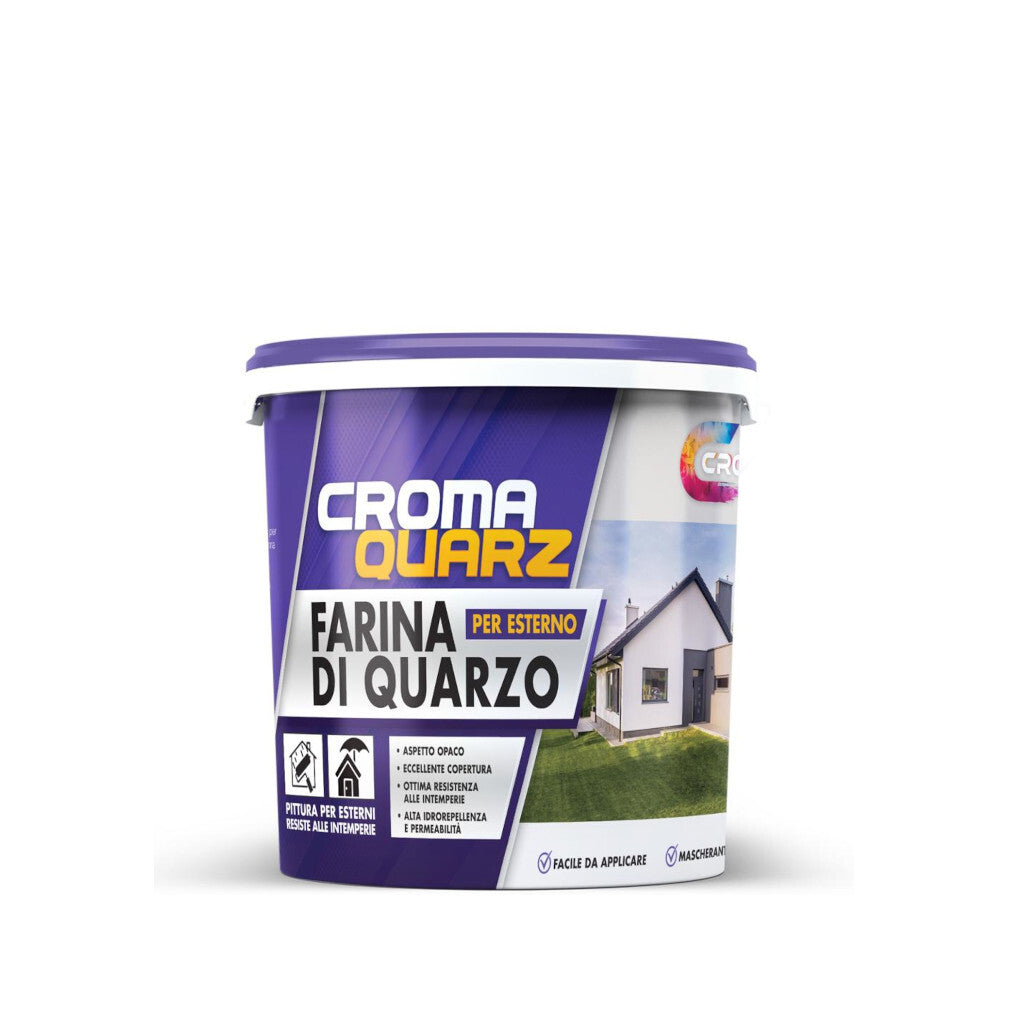 IDROPITTURA AL QUARZO CROMAQUARZ 4L BIANCA PER EST