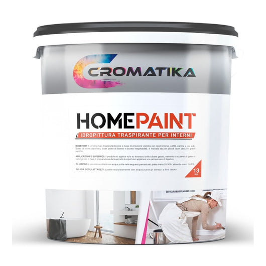 IDROPITTURA TRASPIRANTE HOMEPAINT 13L BIANCA.