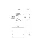 INCASSO A PARETE LED ESCAPE 10W 4000K BIANCO APERT