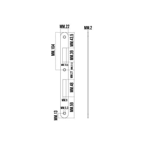 INCONTRO IN OTTONE 238MM PIANO