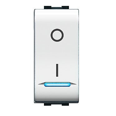 INTERRUTTORE BIPOLARE ILLUMINABILE MYLIFE BIANCO.