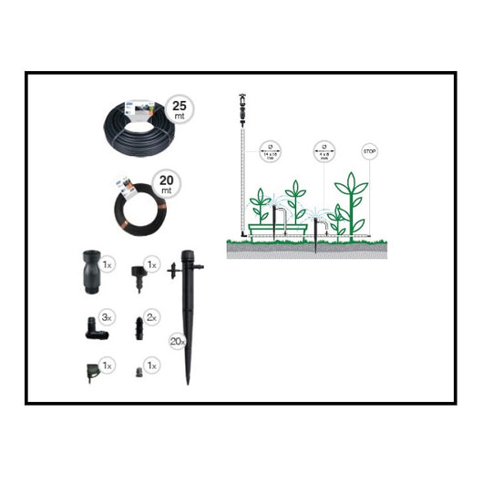 KIT GOCCIA A GOCCIA PER IRRIGARE FINO A 20 VASI