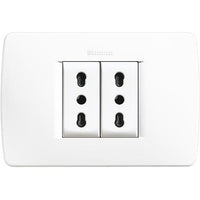 KIT LUNA CON 2 PRESE BIPASSO PRECABLATE