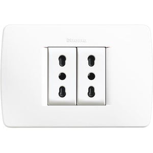 KIT LUNA CON 2 PRESE BIPASSO PRECABLATE