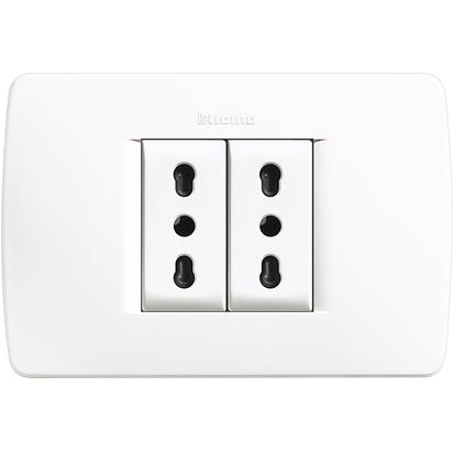 KIT LUNA CON 2 PRESE BIPASSO PRECABLATE