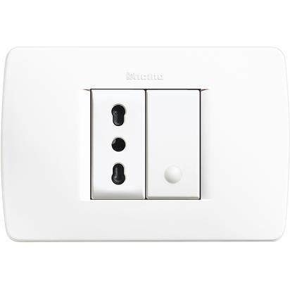 KIT LUNA CON DEVIATORE E PRESA BIPASSO PRECABLATA