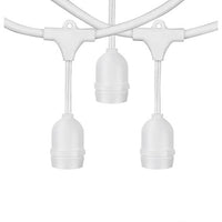 KIT LUMINARIA CON 10 PORTALAMPADE E27 10M BIANCA