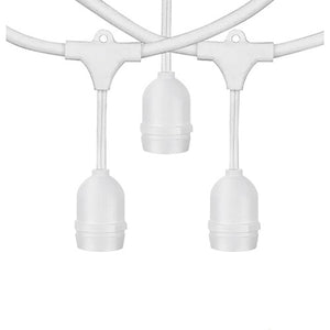 KIT LUMINARIA CON 10 PORTALAMPADE E27 10M BIANCA