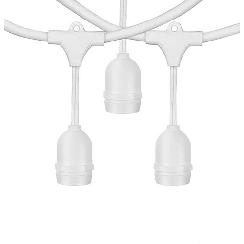 KIT LUMINARIA CON 10 PORTALAMPADE E27 10M BIANCA