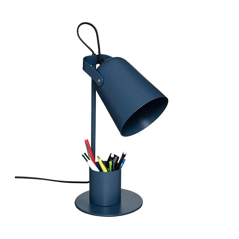LAMPADA DA STUDIO ELIO E14 D.20XH34CM BLU IN METAL