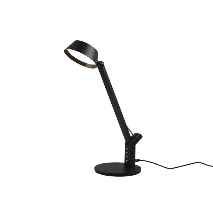 LAMPADA LED DA TAVOLO AVA 5W 41CM NERA 4 USB