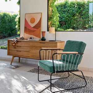 LAMPADA DA TAVOLO ALI E27 D.19XH44CM IN SALICE E M