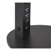 LAMPADA LED DA TAVOLO AVA 5W 41CM NERA 4 USB