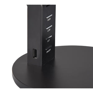 LAMPADA LED DA TAVOLO AVA 5W 41CM NERA 4 USB