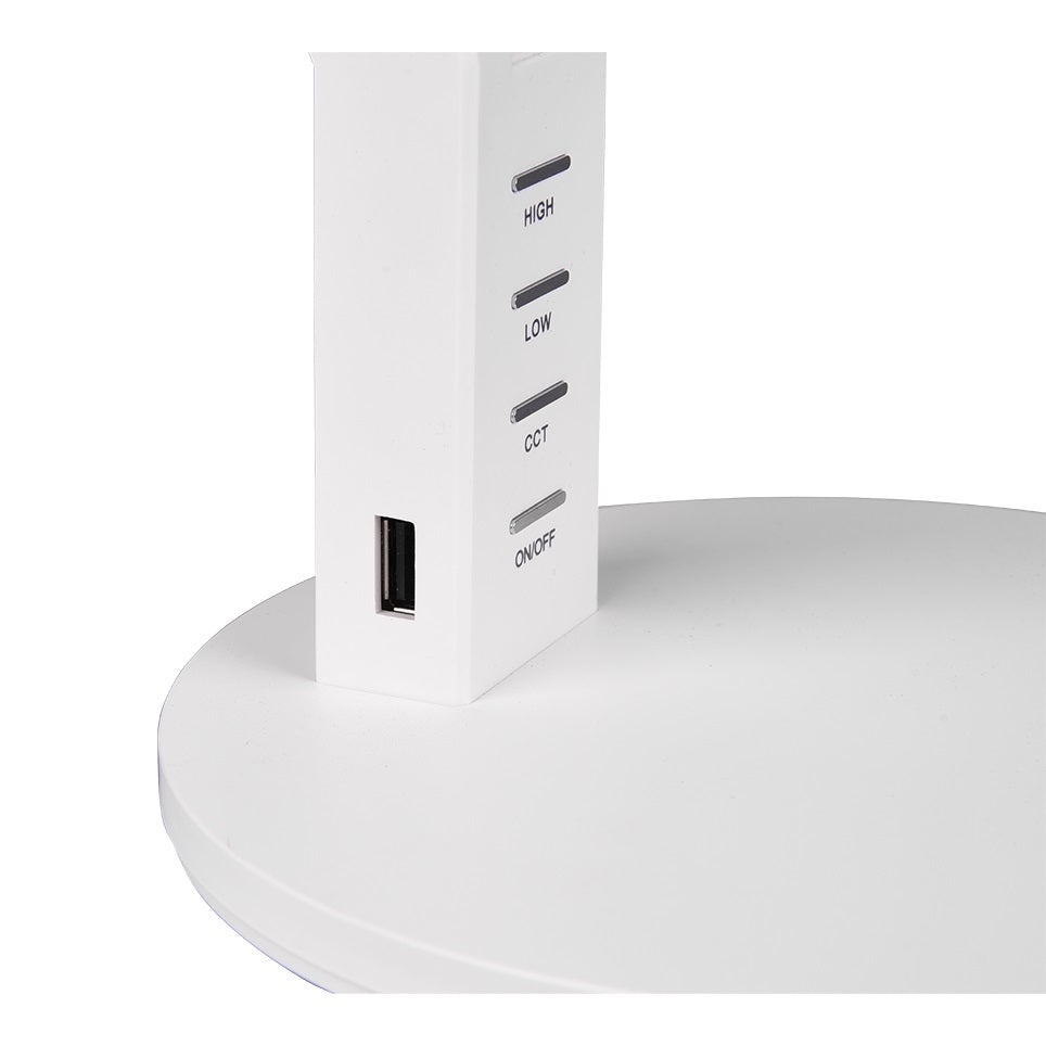 LAMPADA LED DA TAVOLO AVA 5W 41CM BIANCA 4 USB