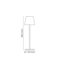 LAMPADA ALBA H37CM IP44 USB-C RICARICABILE BIANCA.