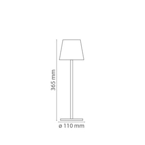LAMPADA ALBA H37CM IP44 USB-C RICARICABILE BIANCA.