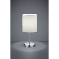 LAMPADA DA TAVOLO JERRY H.29CM BIANCA BASE CROMO