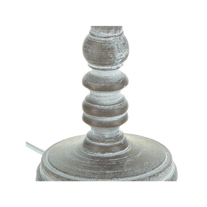 LAMPADA DA TAVOLO LEO D.20XH36CM IN LEGNO TORTORA