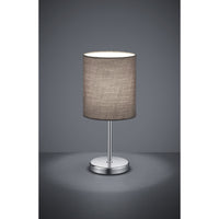LAMPADA DA TAVOLO JERRY H.29CM GRIGIA BASE CROMO