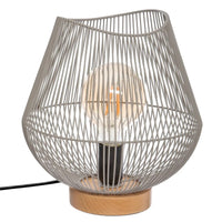 LAMPADA DA TAVOLO JENA D.26XH28CM GRIGIA IN METALL