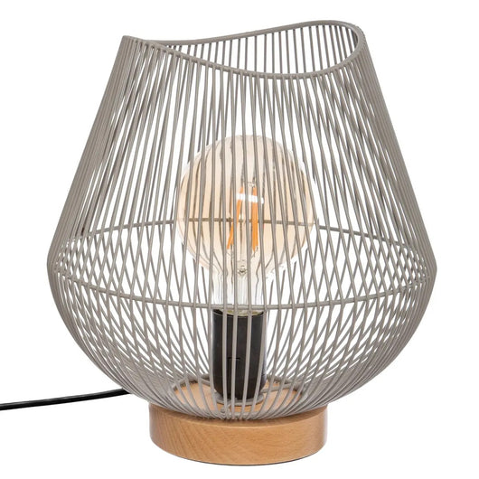 LAMPADA DA TAVOLO JENA D.26XH28CM GRIGIA IN METALL