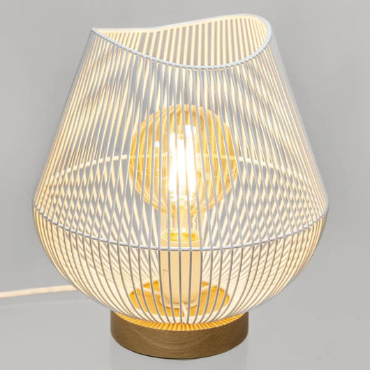 LAMPADA DA TAVOLO JENA D.26XH28CM BIANCA IN METALL