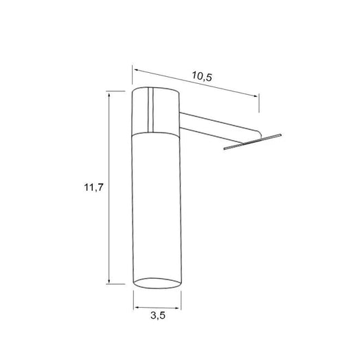 LAMPADA LED SPECCHI 4W H12CM IP44 IN ABS CROMO