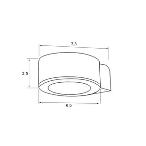 LAMPADA LED SPECCHI 2W 6,5CM IP44 IN ABS CROMO