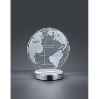 LAMPADA LED DA TAVOLO GLOBE 7W H20CM CROMO.