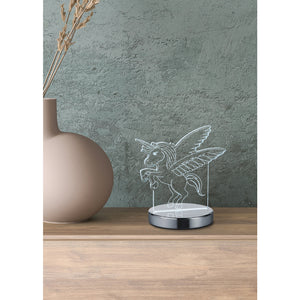 LAMPADA LED DA TAVOLO KARO 7W H20CM CROMO.