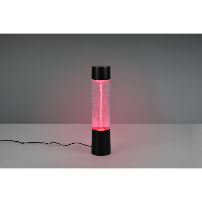 LAMPADA LED DA TAVOLO TORNADO RGB 9W H34CM NERA.
