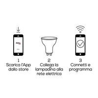 LAMPADA LED GU10 5W RGB - 2700 - 6500K WIFI DOM-E