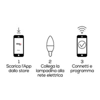 LAMPADA LED OLIVA E14 5W RGB + 2700 - 6500K WIFI D