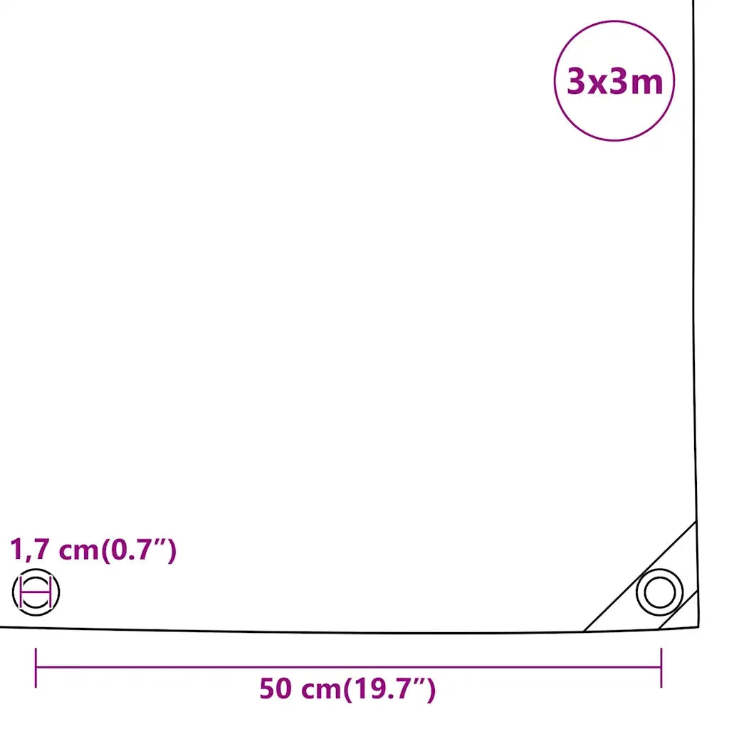 Telone Antracite 3x3 m 650 g/m² 156083
