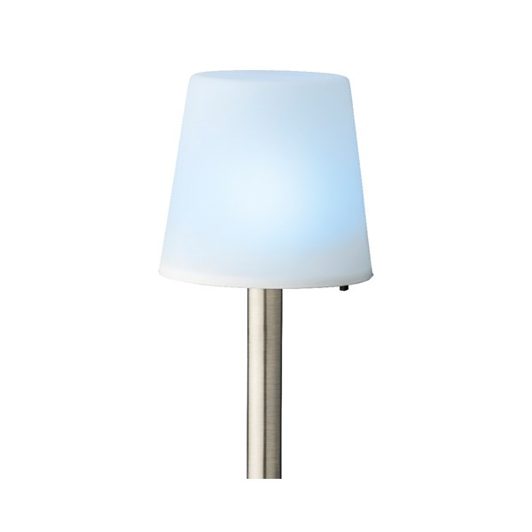 LAMPADA SOLARE H32CM BIANCA CON PICCHETTO