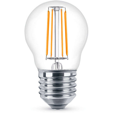 LAMPADINA LED SFERA E27 4W CON LUCE GIALLA