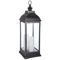LANTERNA LED ANTIQUE 24X24H71CM NERO ANTICO